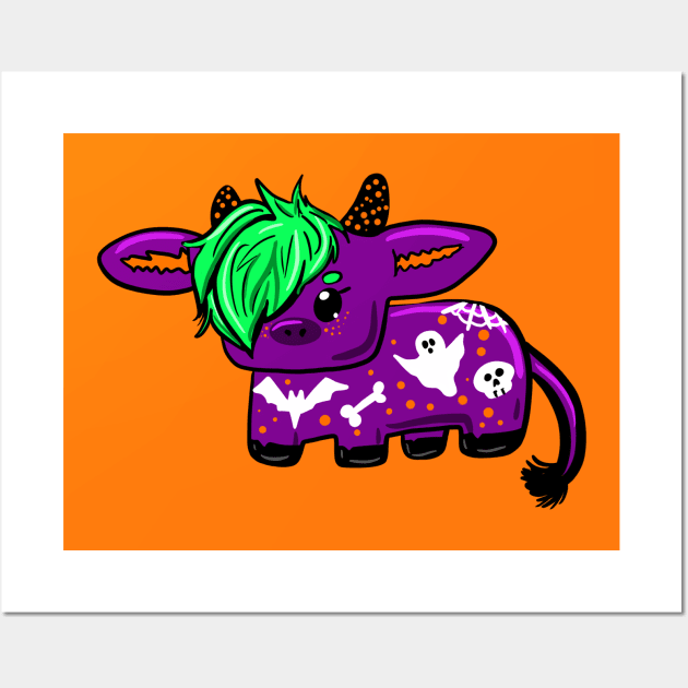 Spooky cow Wall Art by Witchvibes